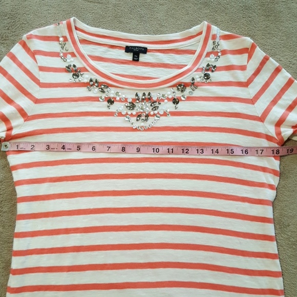 Talbots Embellished Top/Shirt. Size Med. Petite. - Picture 3 of 8